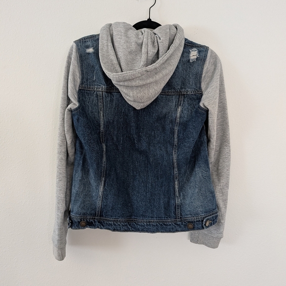 Life In Progress Hooded Jean Jacket Size M - Picture 5 of 6